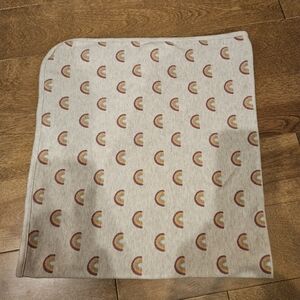 Gymboree Beige Blanket with Colorful Rainbow Design